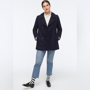 J. Crew sz s navy blue pea coat jacket